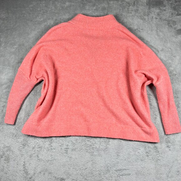 Cozy Deep V Oversized Pullover Sweater Pink Soft Knit by Anthropologie XS - Picture 9 of 13